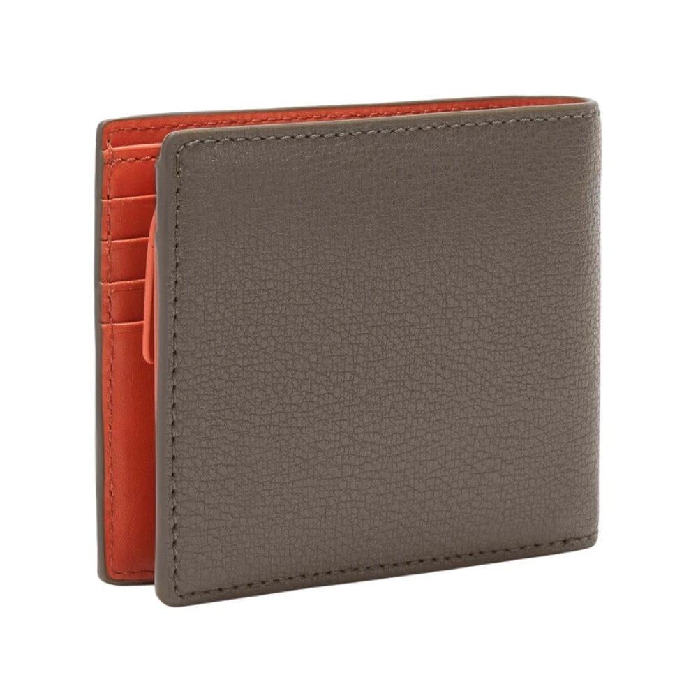 Furla Gedrukt Lederen Bi-fold Portemonnee Brown Heren