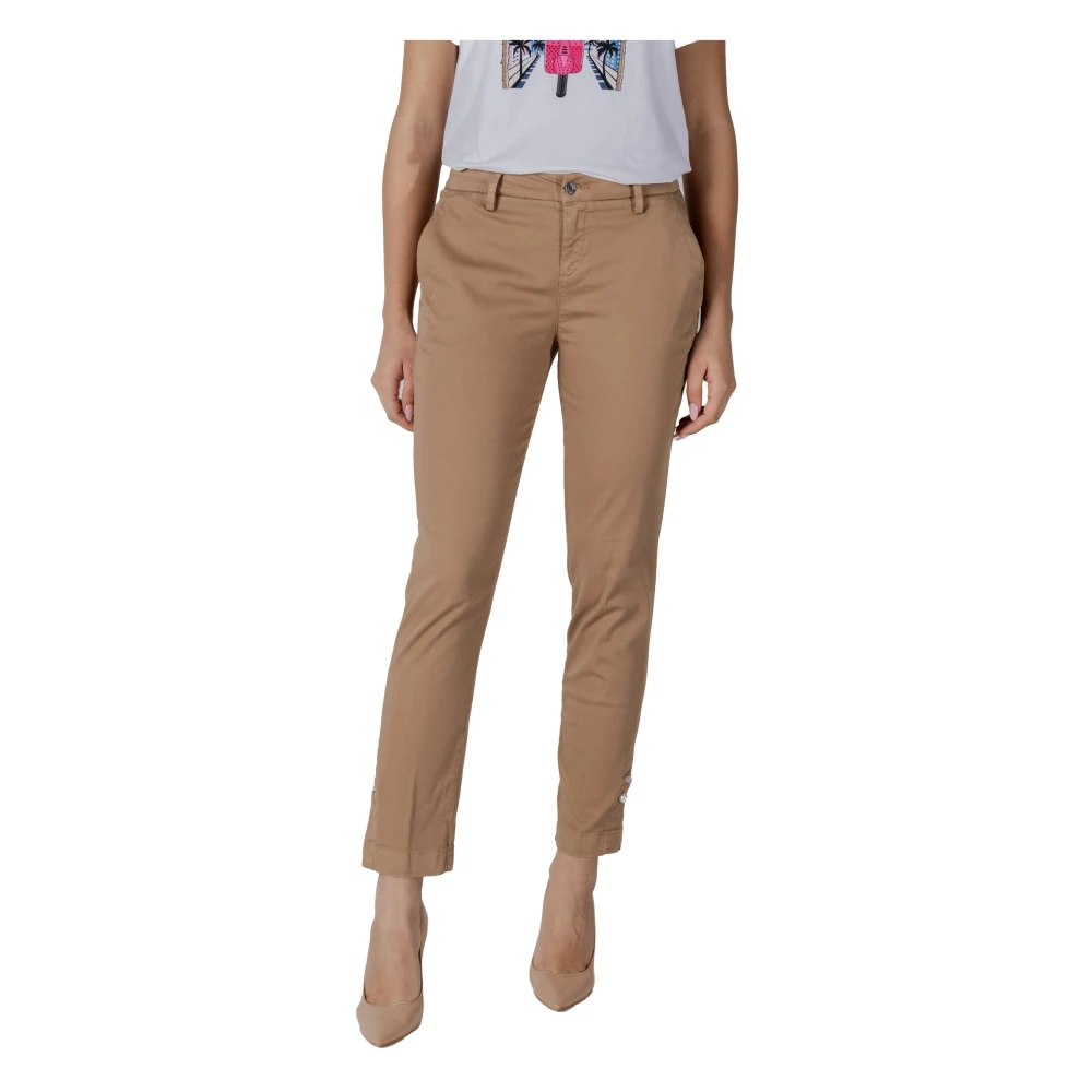 Liu Jo Katoenen Sigarettenbroek Dames Collectie Beige Dames