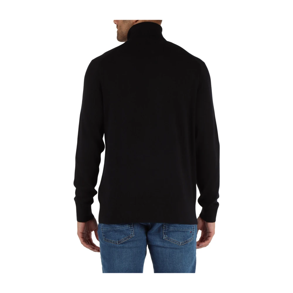 Tommy Hilfiger Pima katoen en kasjmier coltrui Black Heren