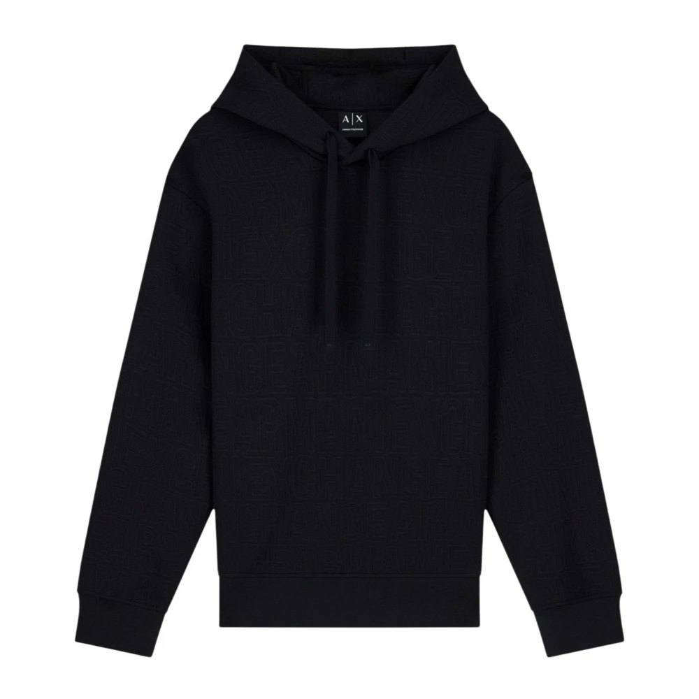 Armani Exchange Herren Schwarz Sweatshirts & Hoodies, K, Mgröße: