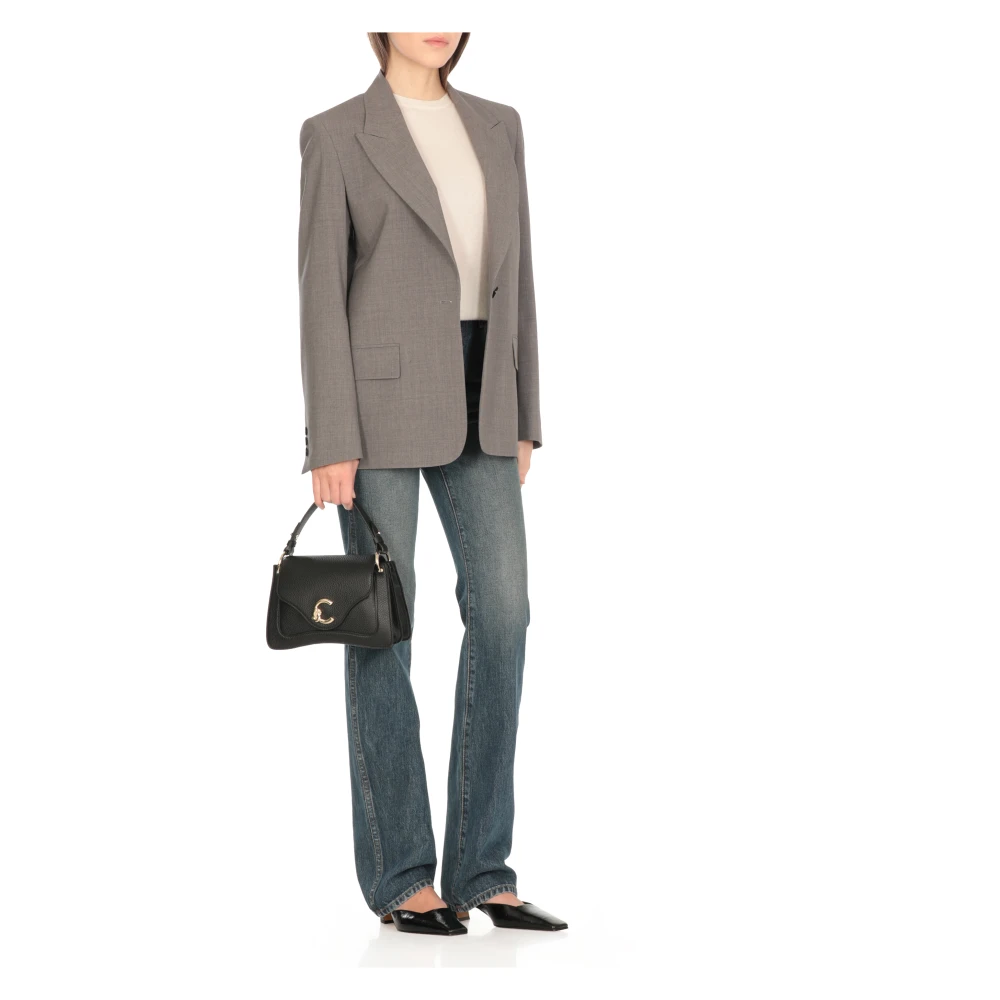 Coccinelle Zwarte Leren Handtas Vrouw Black Dames