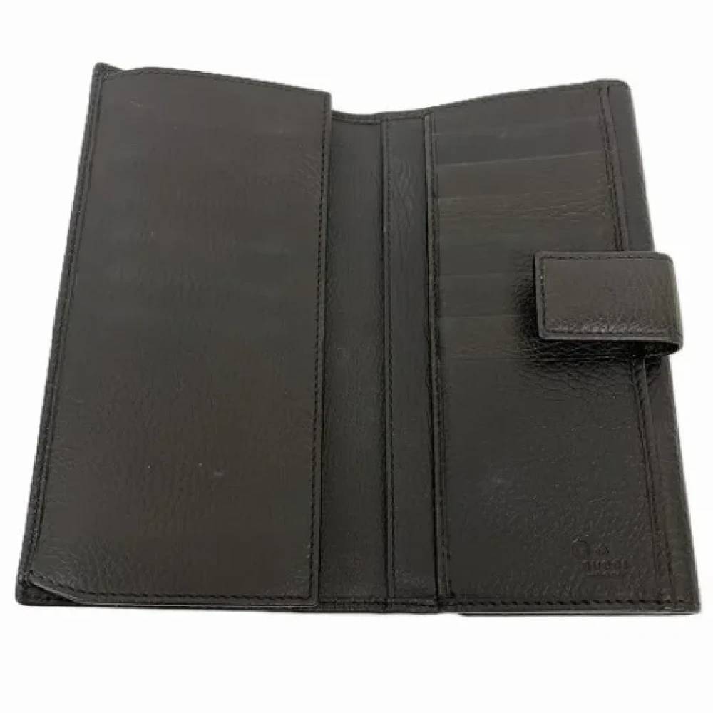 Gucci Vintage Pre-owned Leather wallets Black Dames