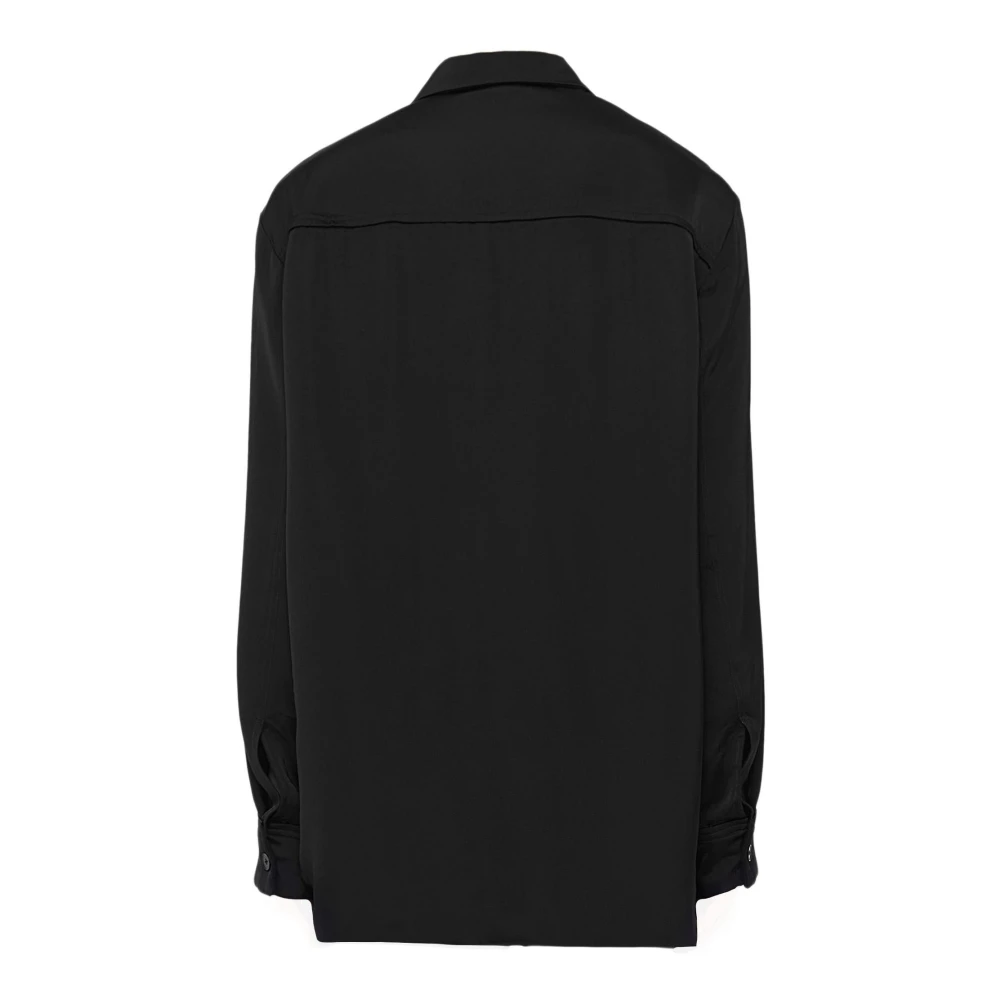 Jil Sander Zwarte Oversized Overhemd met Lange Mouwen Black Heren