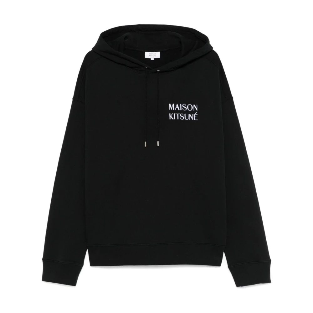 Maison Kitsuné Zwarte Trui met Stijl Black Heren