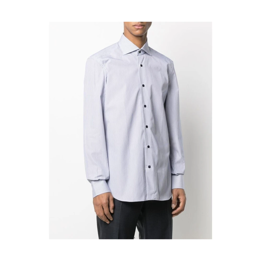 Mazzarelli Casual Shirts Blue Heren