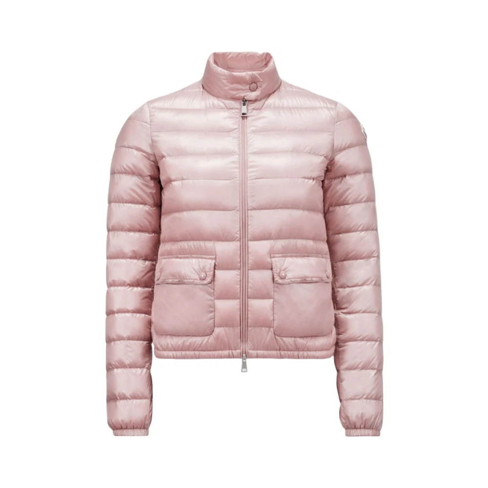 Moncler Kort Dunjacka i Lyserød Pink, Dam