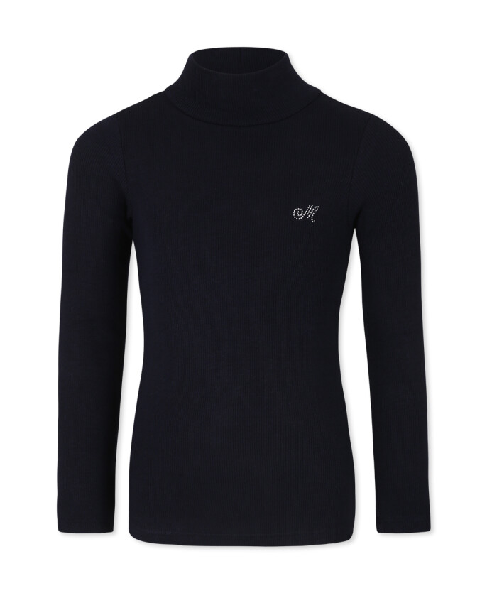 pull-a-col-roule-bleu-cotele-avec-logo-en-strass