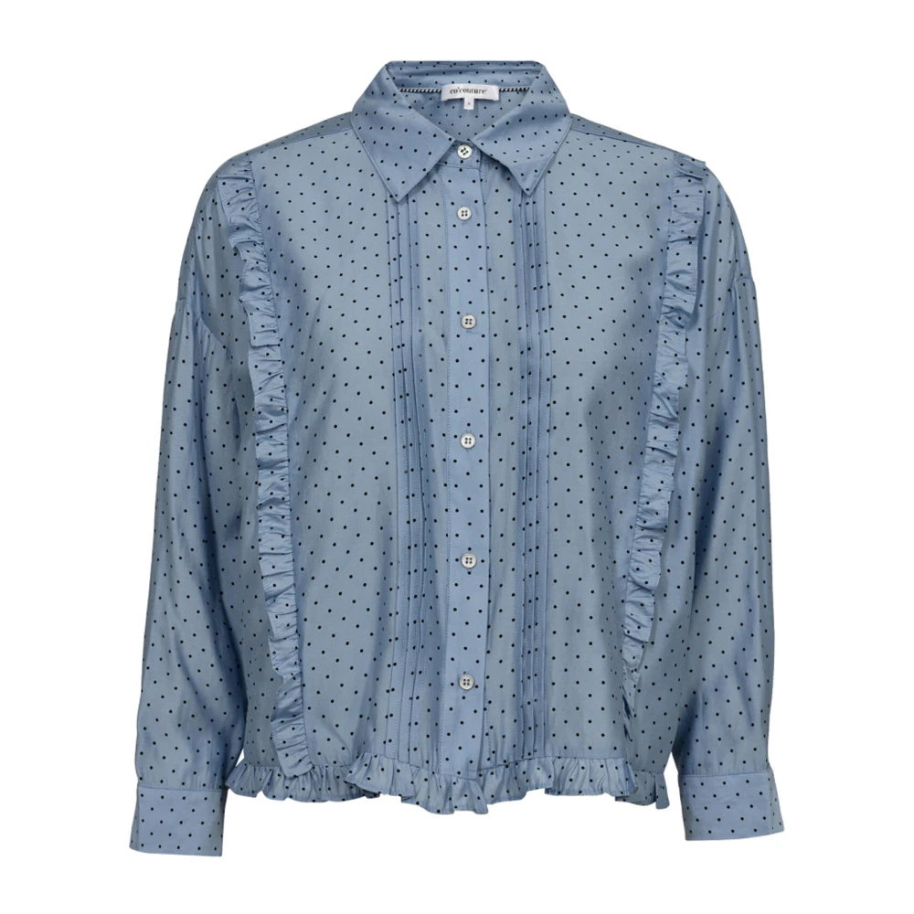 Co'Couture Matildacc Dot Blouse Lichtblauw Blue Dames
