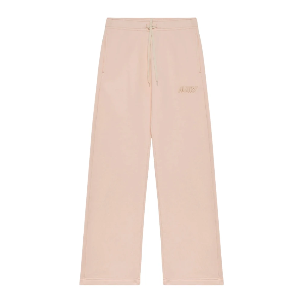 Autry Women's Pink Cotton Fleece Joggers With Drawstring - Sweatpants - S - Trousers