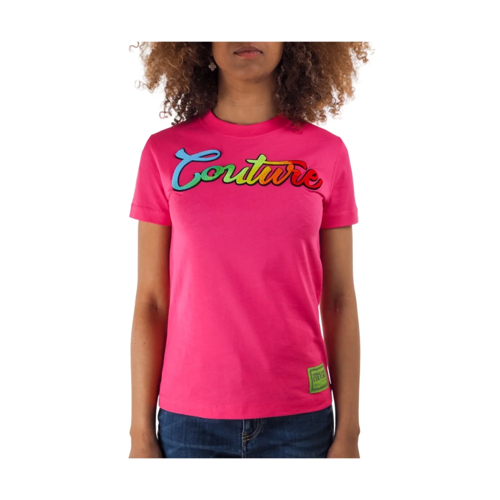 Versace Jeans Couture Fuchsia Couture T-shirt met korte mouwen Pink Dames