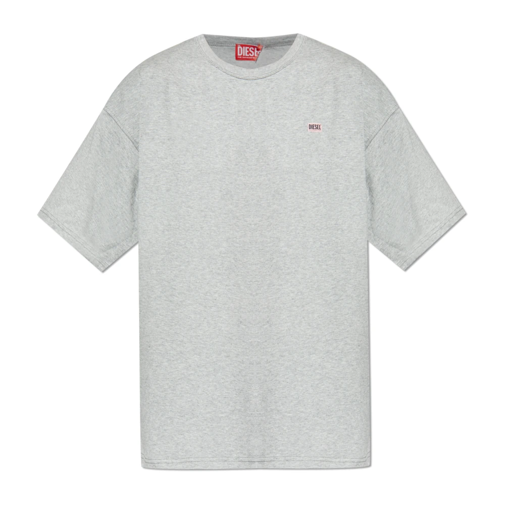 Diesel Herren Grau T-Shirt Mit Logo