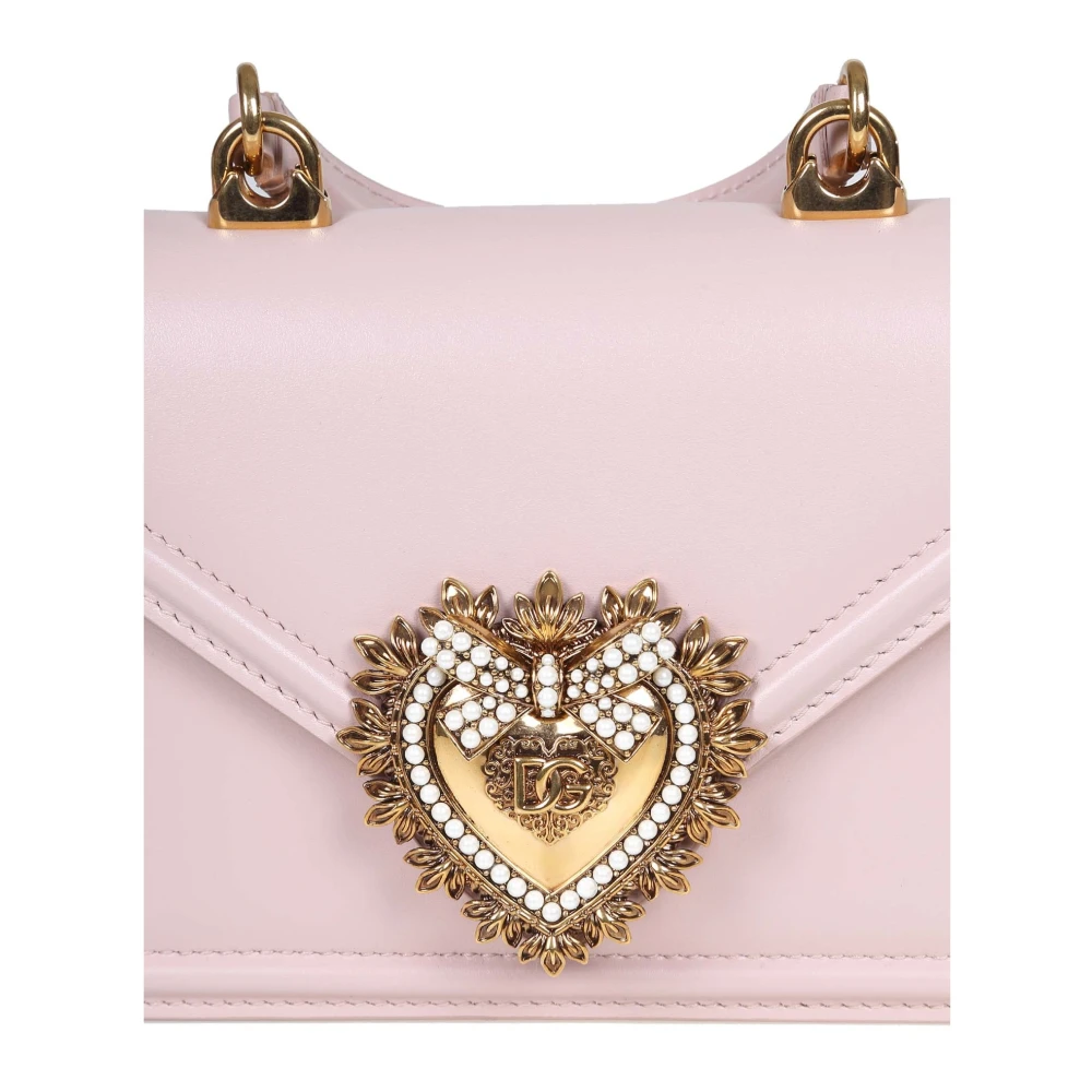Dolce & Gabbana Kleine Devotion Handtas in Poederleer Pink Dames