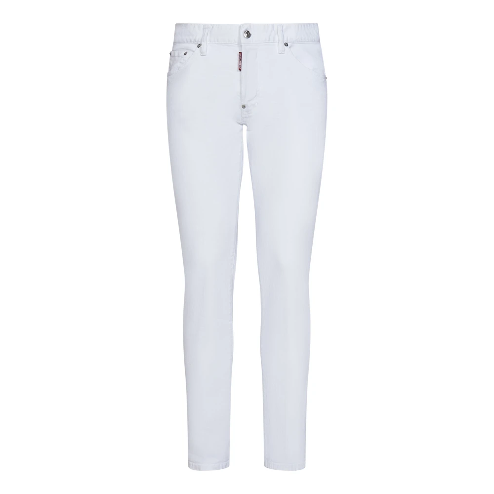 Dsquared2 Vita Jeans med Framlåsning White, Herr