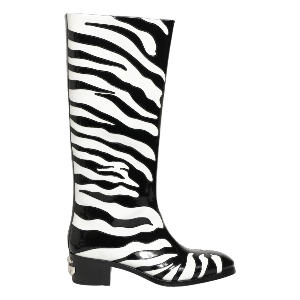Dolce & Gabbana Men's Black Knee High Boots - High Boots - 10 Uk - Shoes