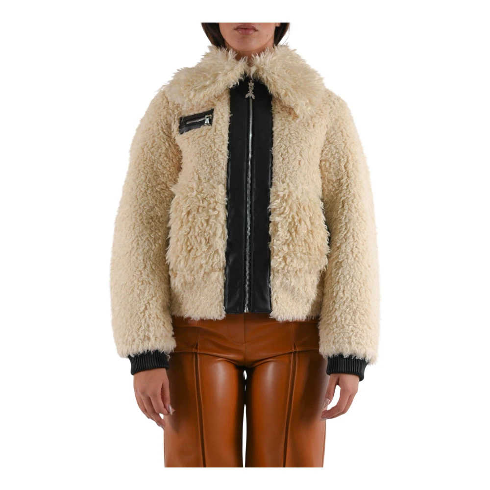 PATRIZIA PEPE Omkeerbare Geknipte Jas Beige Dames