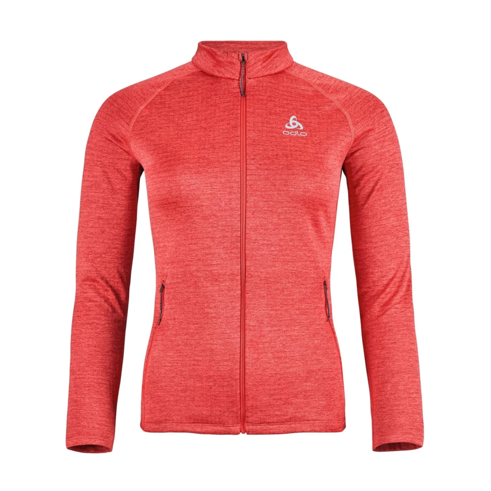 Odlo Volledige Rits Mid Layer Tencia Red Dames