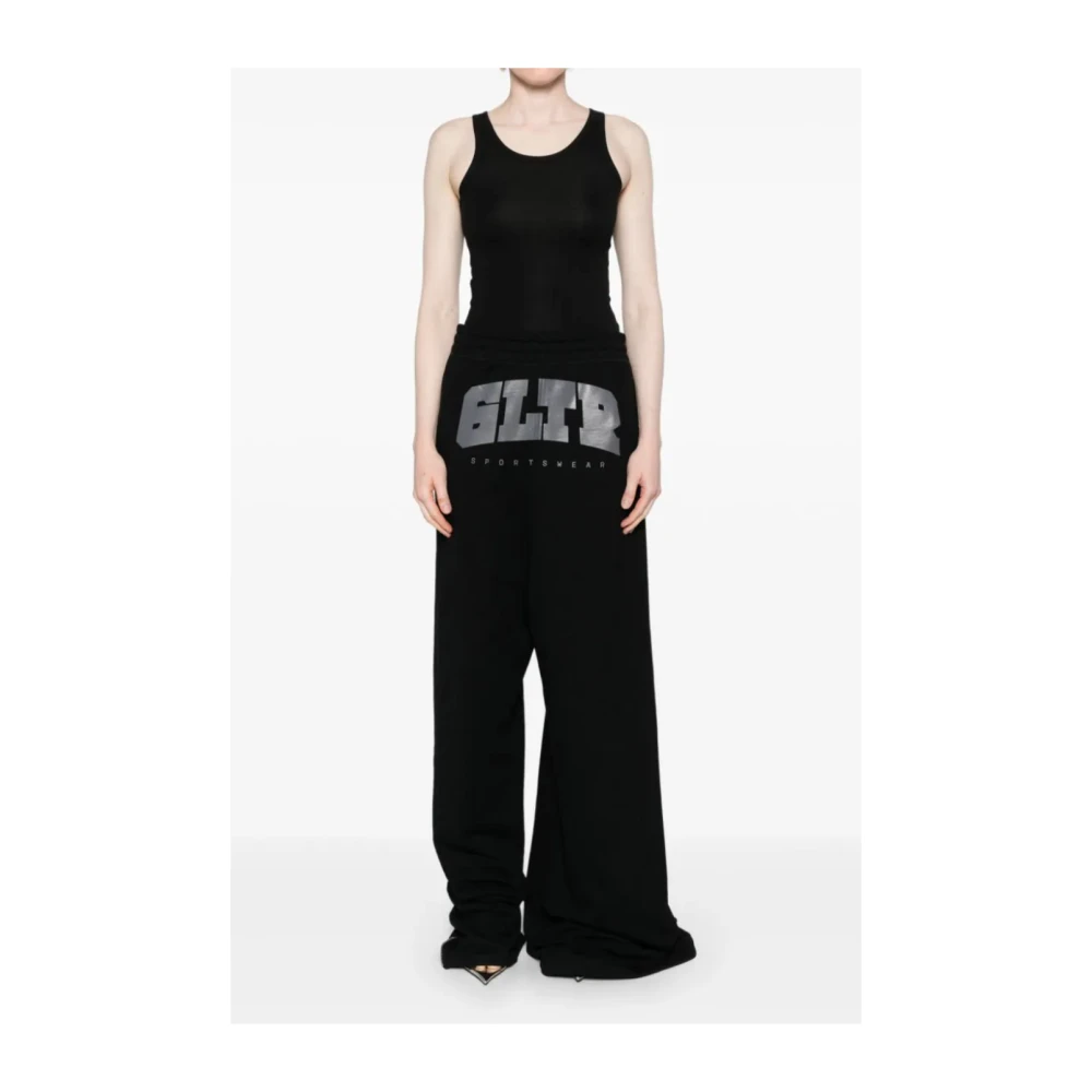 Jean Paul Gaultier Grafische Print Broekjurk Zwart Black Dames