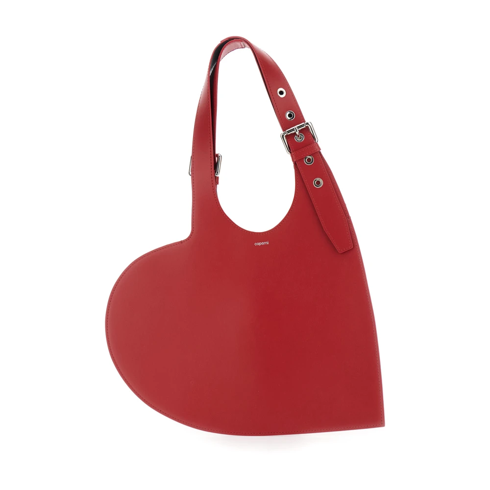 Coperni Women's Red Heart Tote Bag