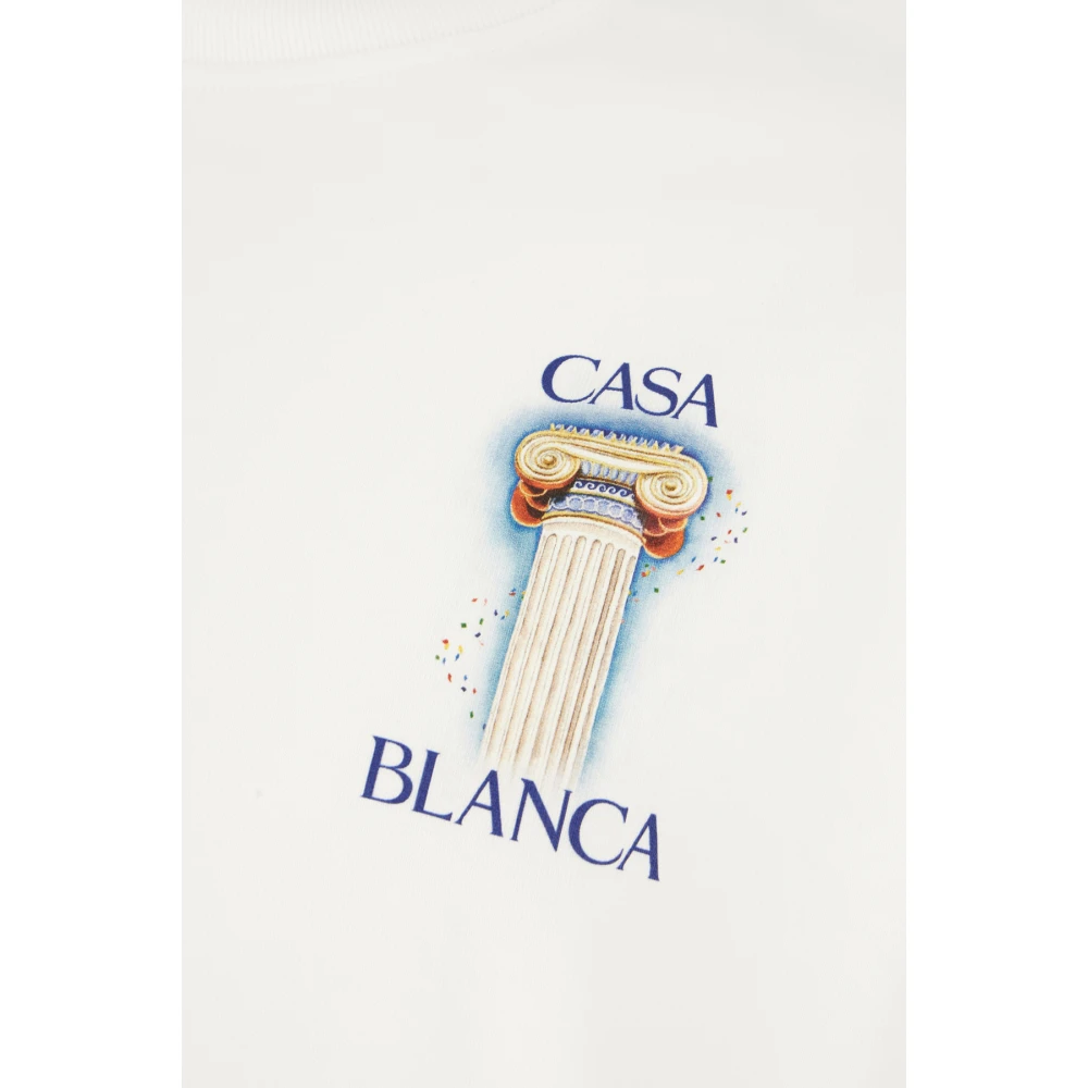 Casablanca Stijlvol Katoenen T-shirt voor Mannen White Heren