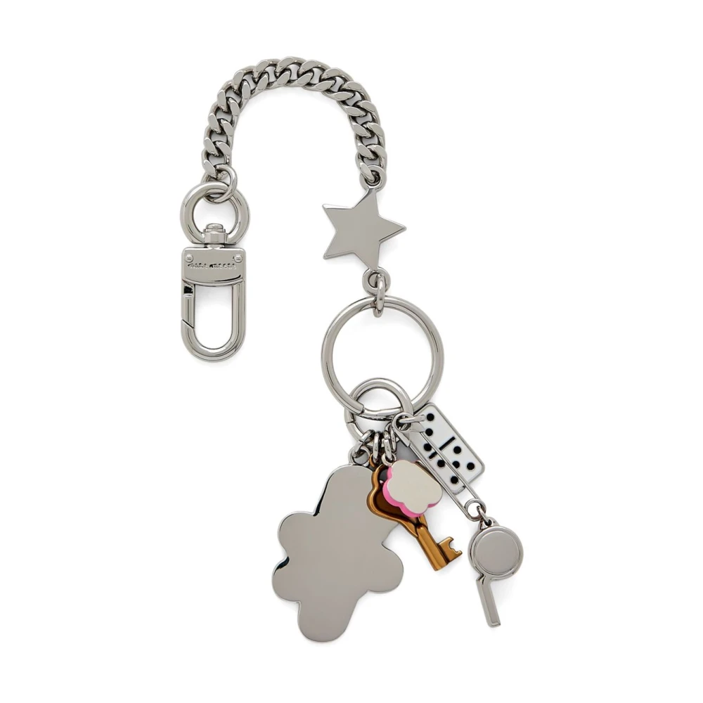 Marc Jacobs Charm Sleutelhanger Zilver Kreeftklauw Stijl Gray Dames