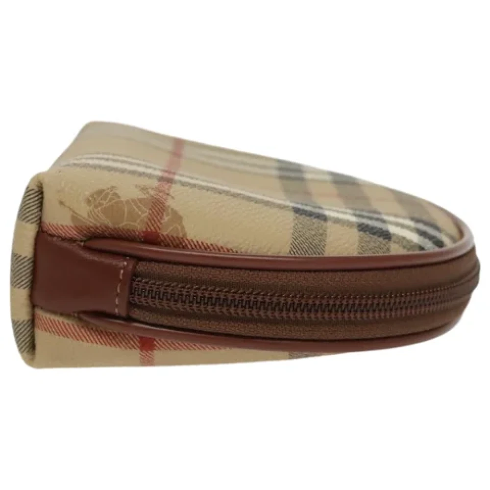 Burberry Vintage Pre-owned Leather pouches Beige Dames