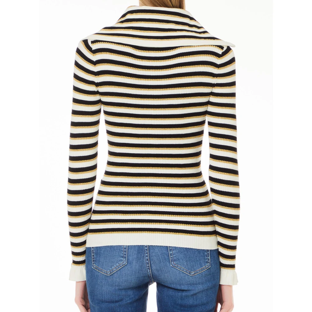 Liu Jo Witte Cardigan Sweater Elegant Rits Multicolor Dames