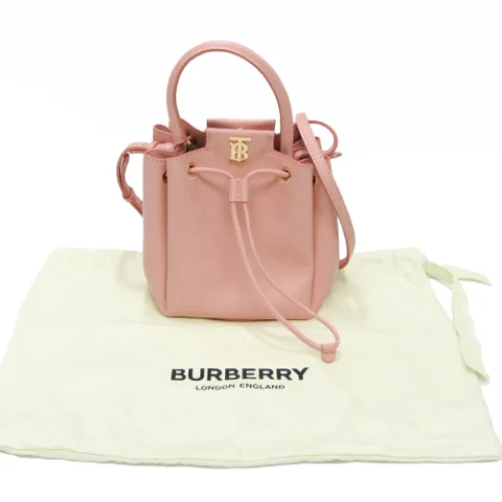 Burberry Vintage Pre-owned Leather handbags Pink Dames
