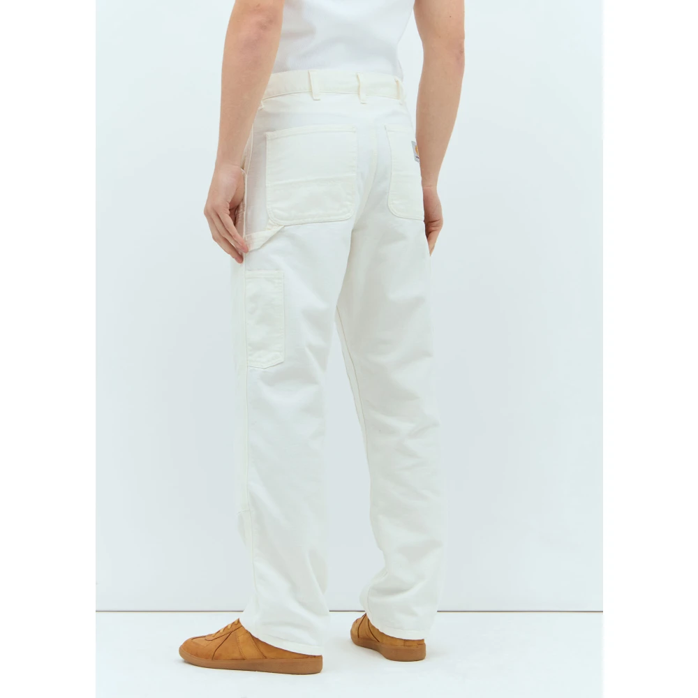 Carhartt WIP Canvas Dubbele Knie Werkbroek Beige Heren