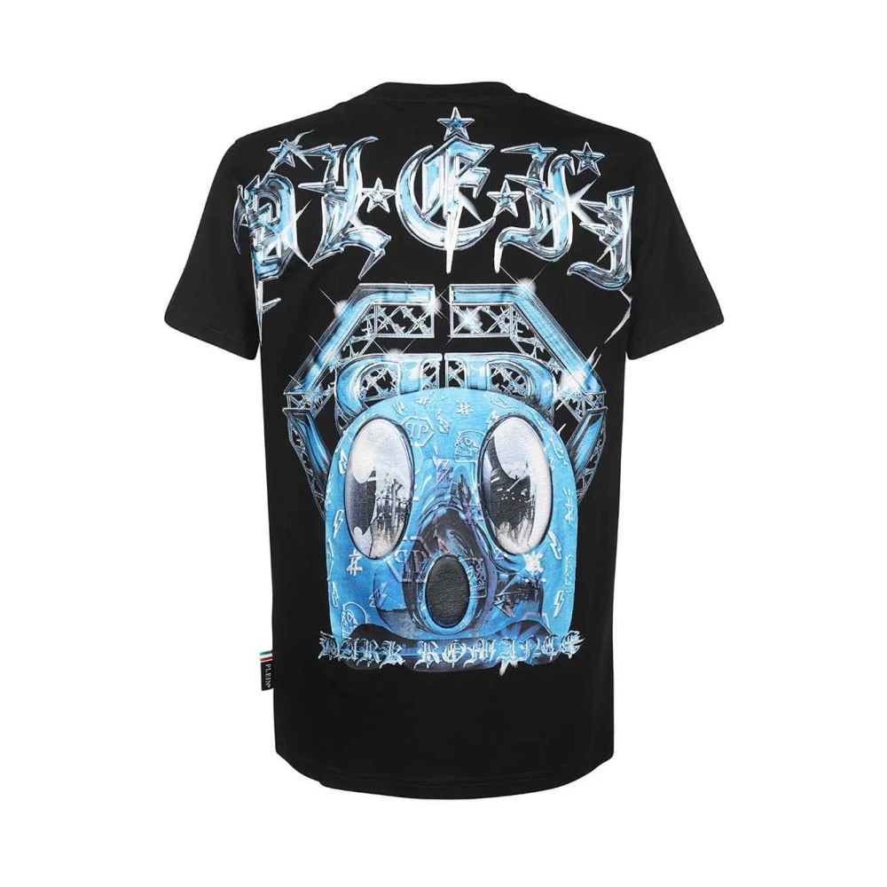 Philipp Plein Logo Print Katoenen T-shirt Black Heren