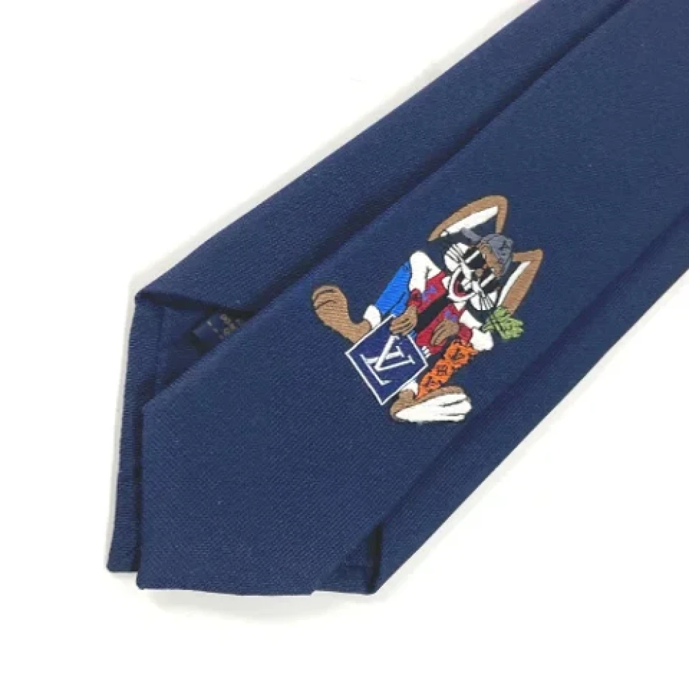 Louis Vuitton Vintage Pre-owned Silk home-office Blue Heren