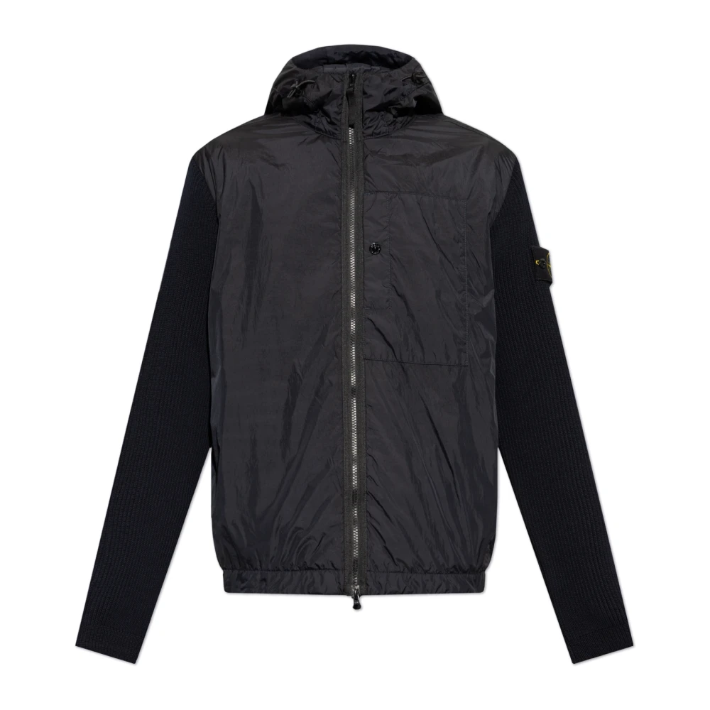 Stone Island Jacka med logotyp Blue, Herr