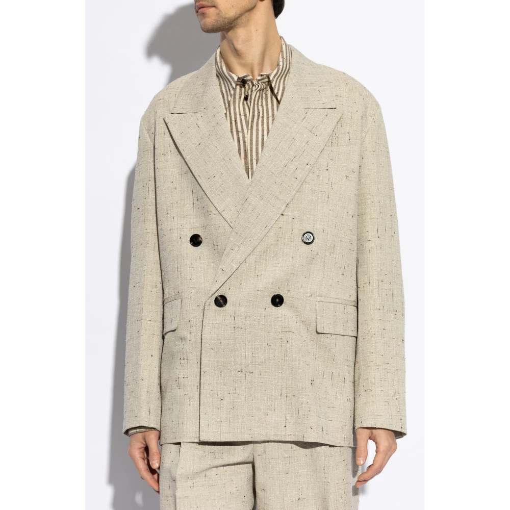 Bottega Veneta Double-breasted blazer Gray Heren