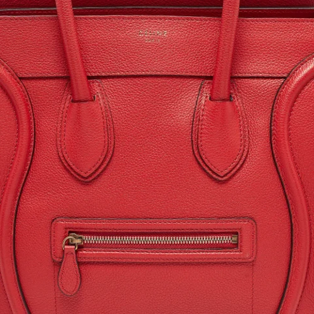 Celine Vintage Pre-owned Leather totes Red Dames