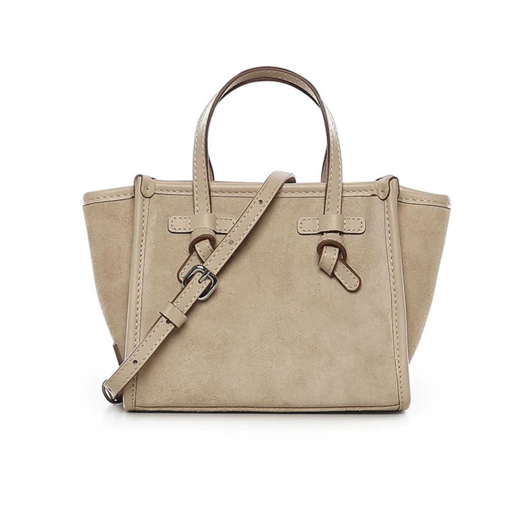 Gianni Chiarini Women's Beige Miss Marcella Suede Bag