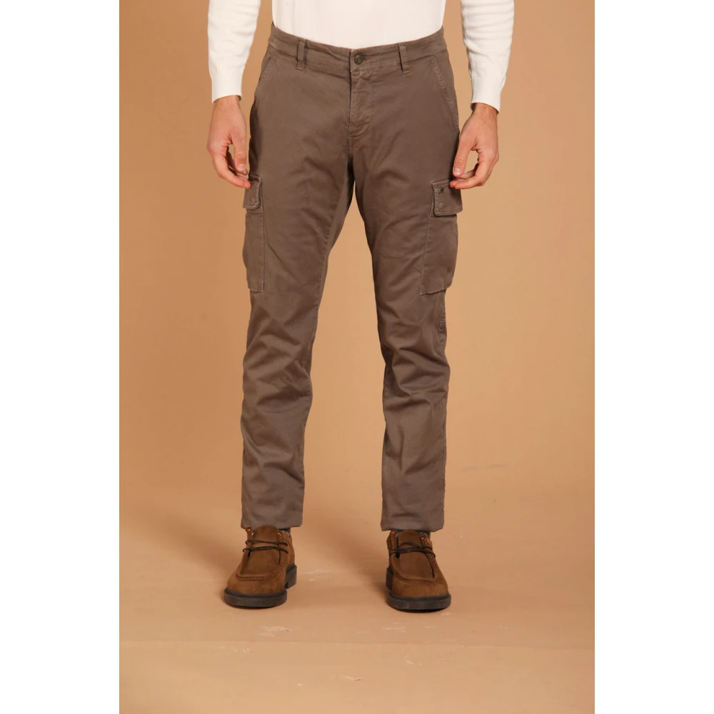 Mason's Extra Slim Fit Cargo Broek Brown Heren
