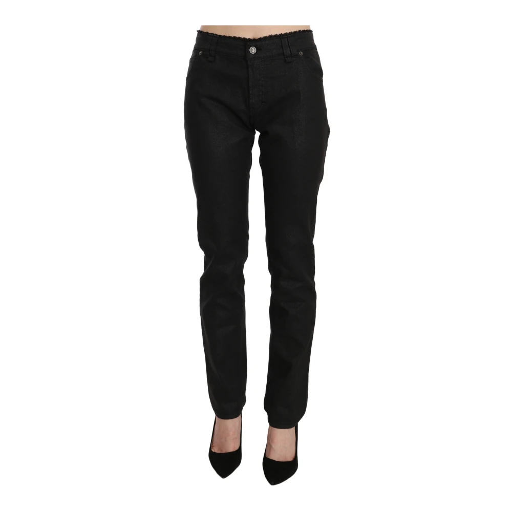 John Galliano Women's Black High Waist Fit Leg Slim Jeans - Slim Fit Jeans - Xs - Jeans