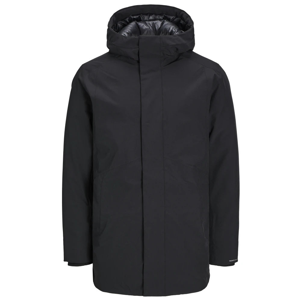jack & jones Winter Parka Winddichte Hoodie Jas Black Heren