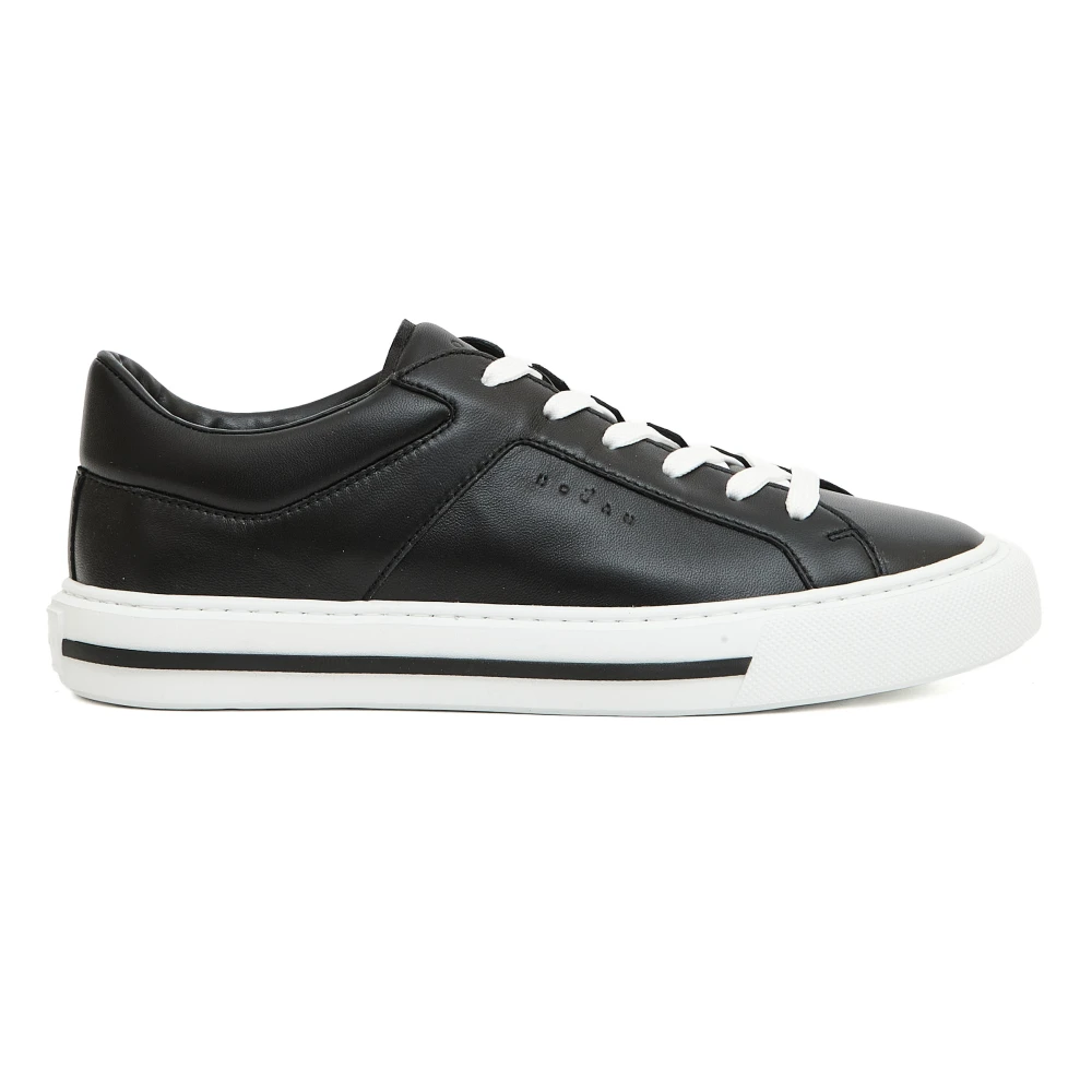 Hogan Zwarte Leren Sneakers Comfort Stijl Heren Schoenen