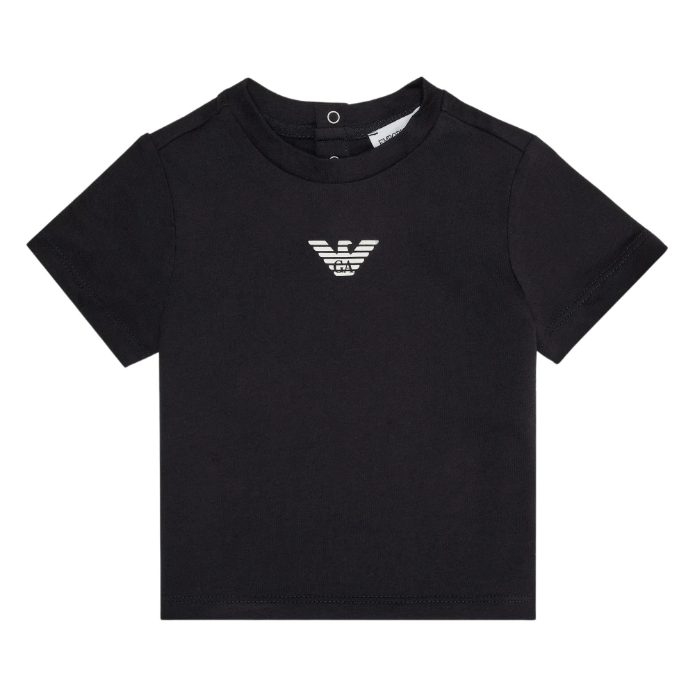 Emporio Armani Essential T-Shirt - Male - Kids Short Sleeve T-Shirts - Blue - 9 M | 74 Cm - Kids