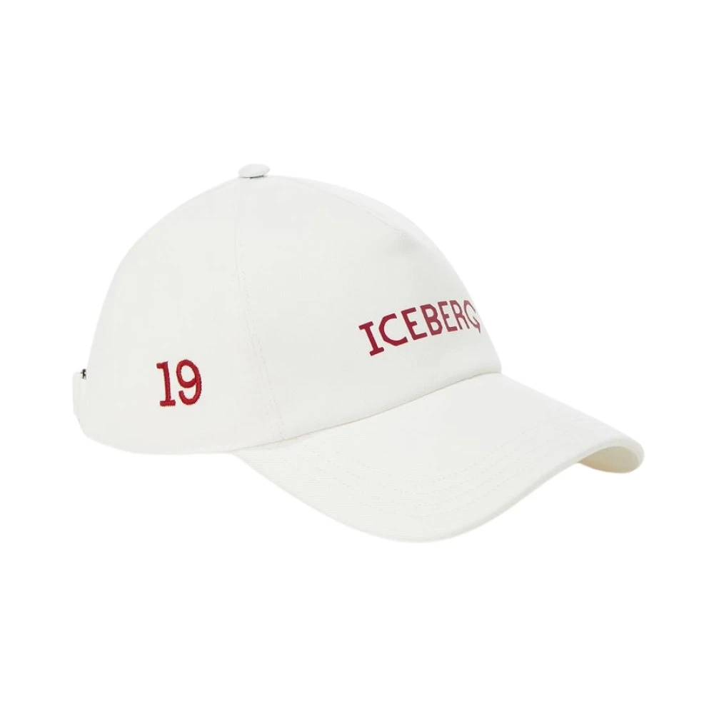 Iceberg Baseballpet met contrasterend logo Beige Heren