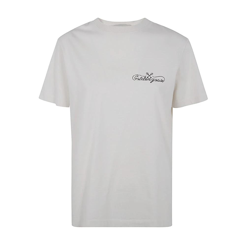 Golden Goose Heritage Journey Logo T-Shirt White Dames