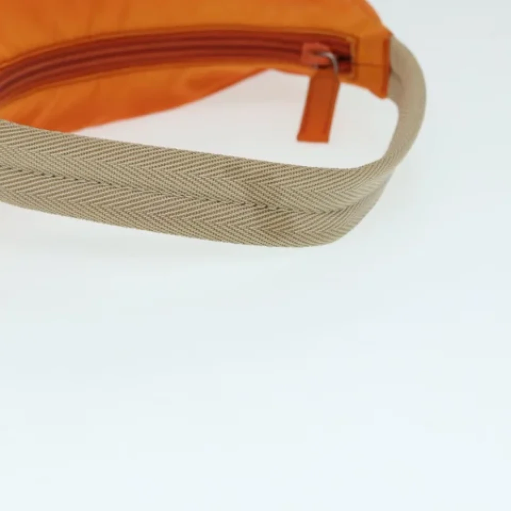 Prada Vintage Pre-owned Nylon handbags Orange Dames