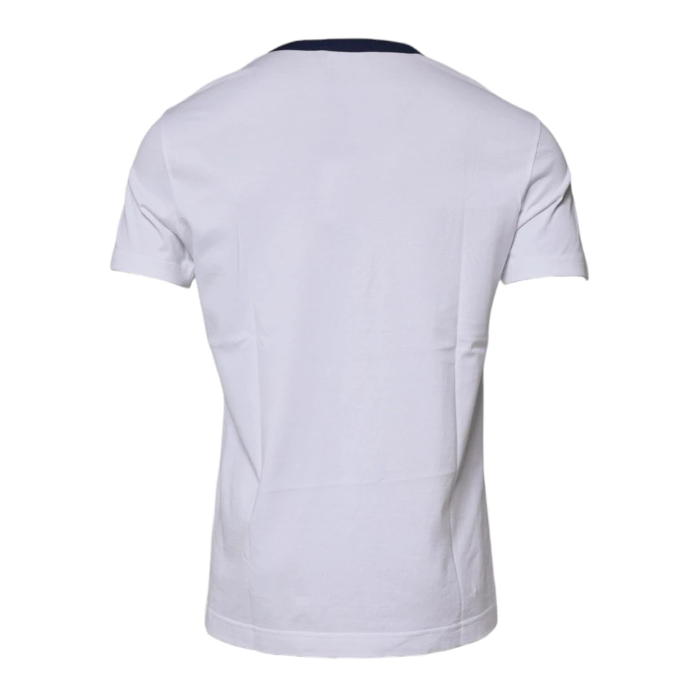 Dolce & Gabbana Wit Grafisch Print Katoenen T-shirt White Heren
