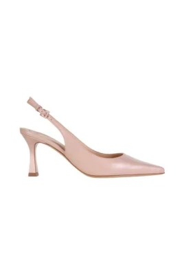 Nude Läder Slingback Pumps