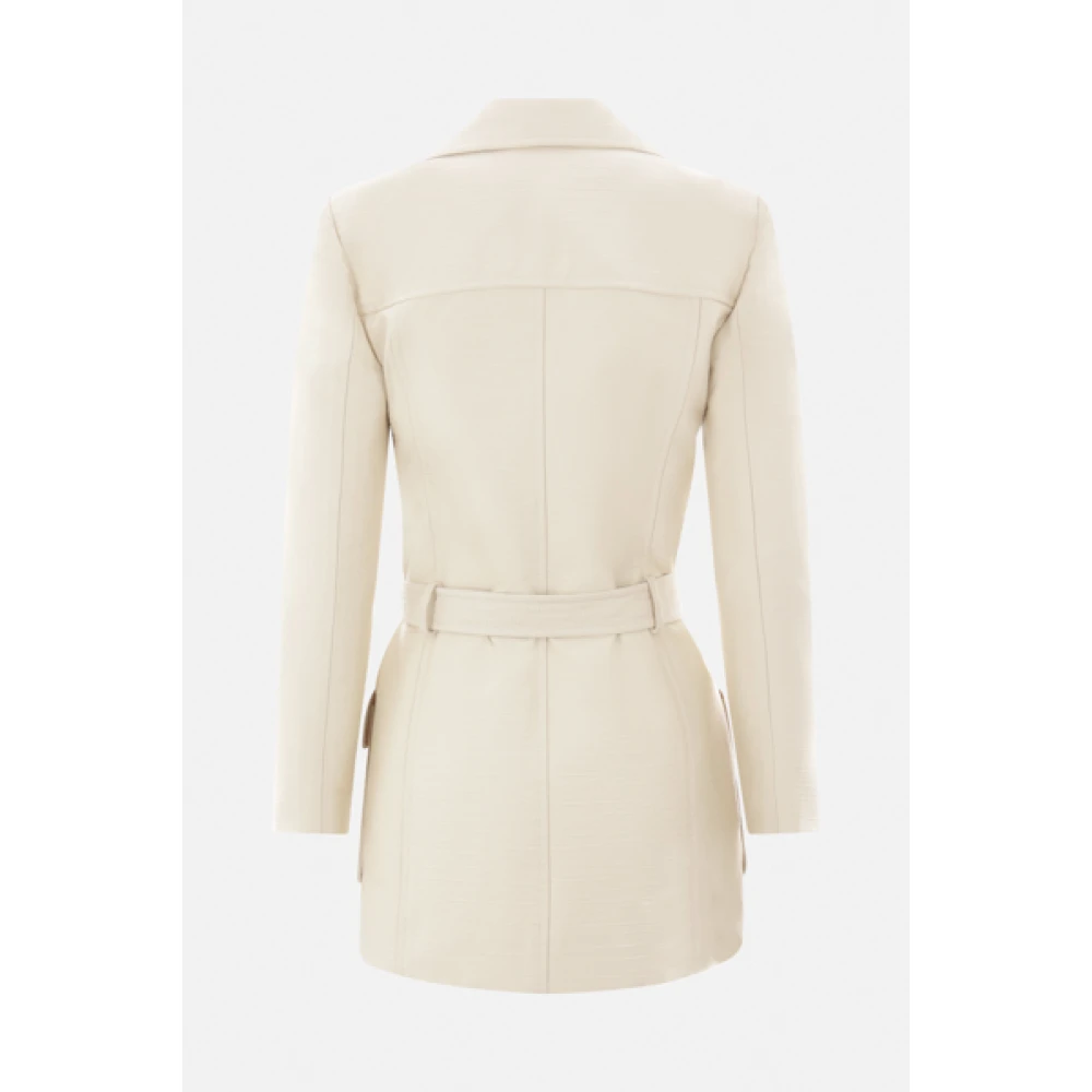 Saint Laurent Saharienne Overcoat Beige Dames