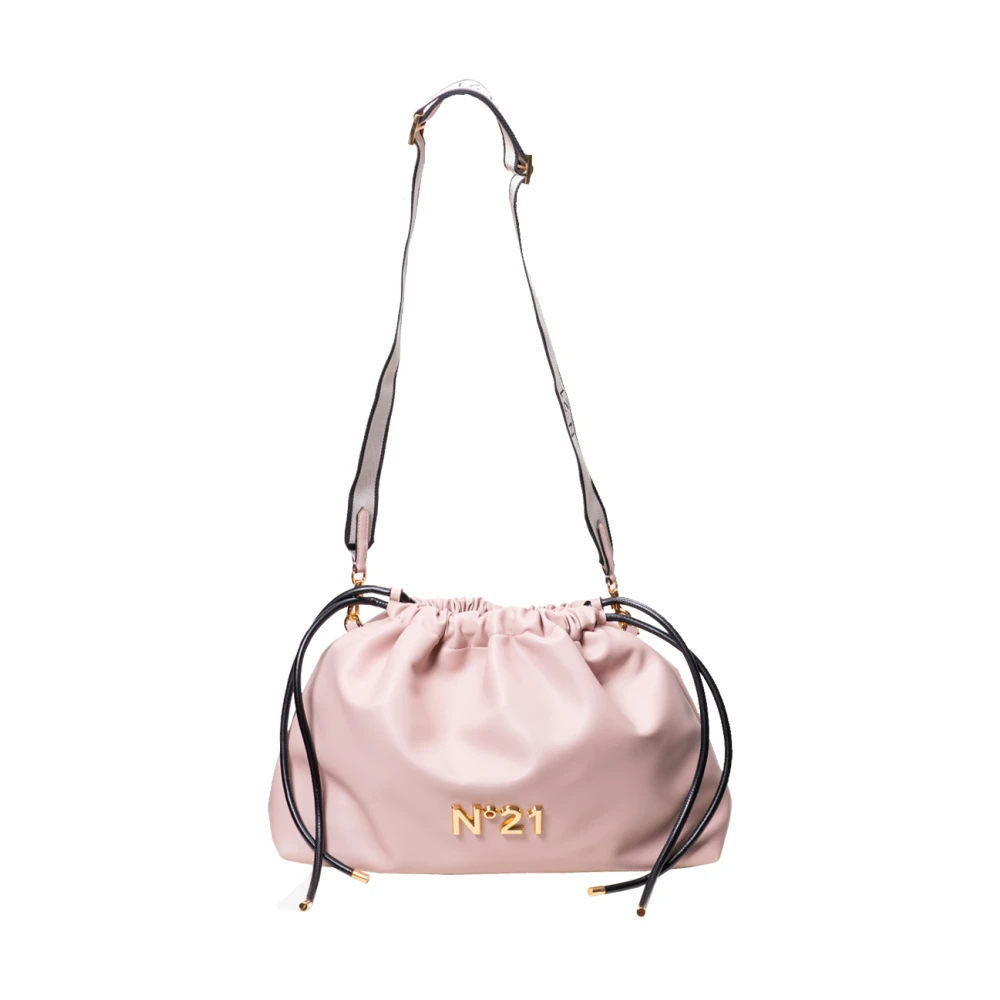 N21 Zachte Nappa Leren Pouch Tas Pink Dames
