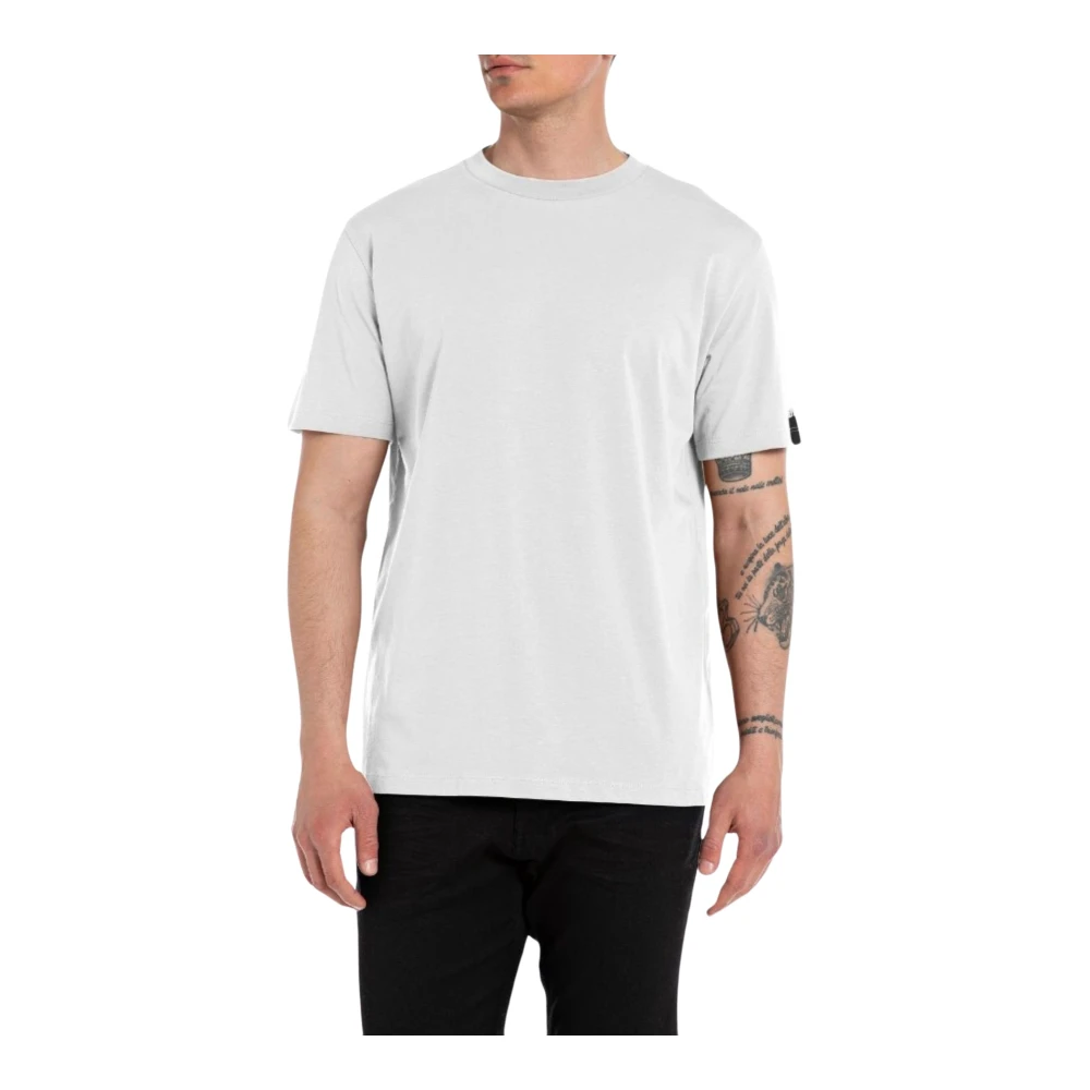Replay Heren Logo T-shirt White Heren