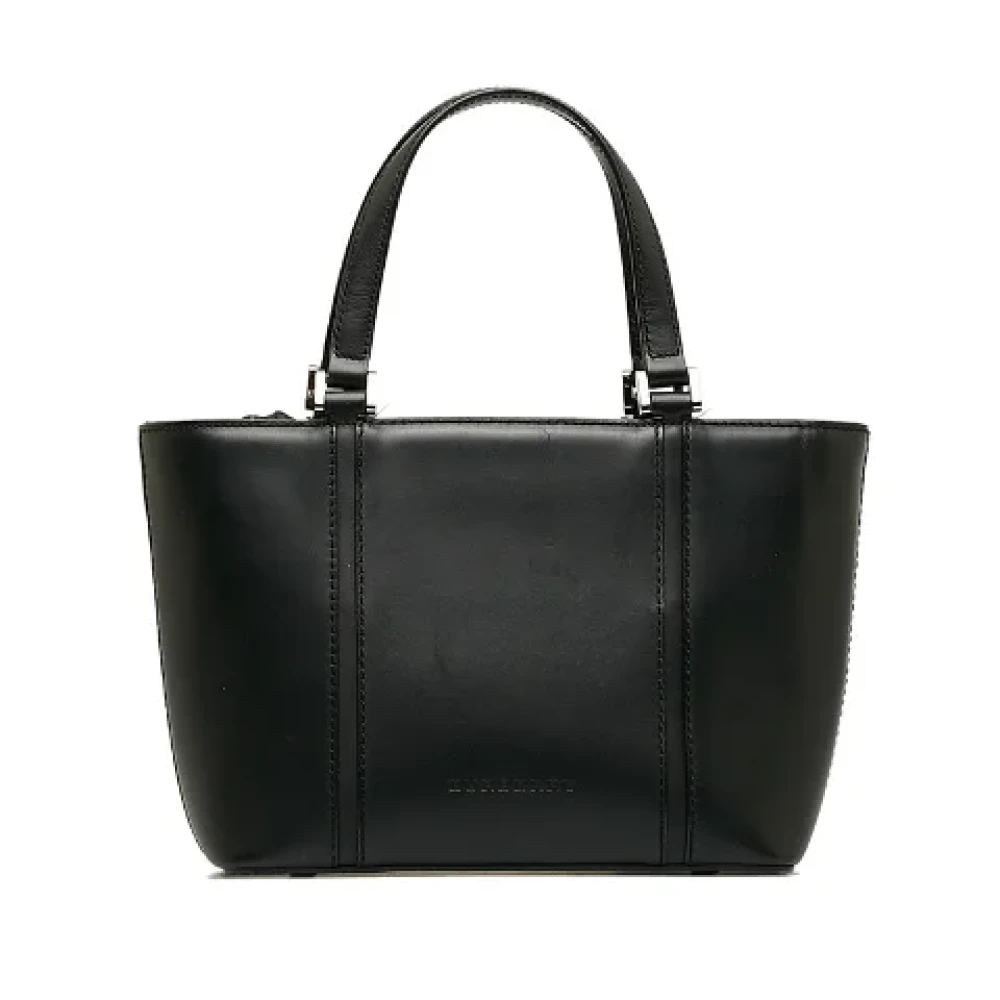 Burberry Vintage Pre-owned Leather handbags Black Dames