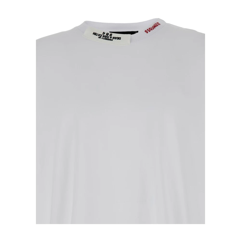 Dsquared2 Witte Crewneck T-shirt en Polo White Heren
