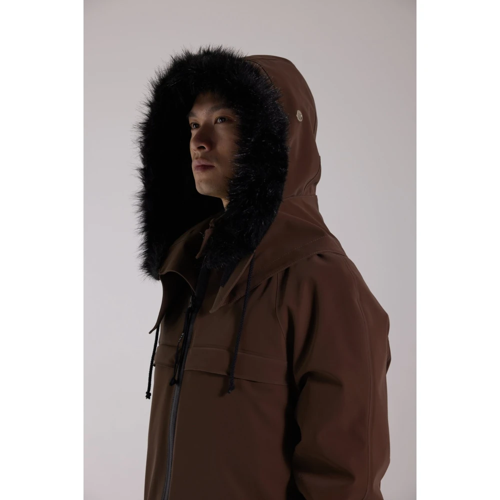 Stutterheim Waterdichte Matte Fishtail Parka Brown Heren